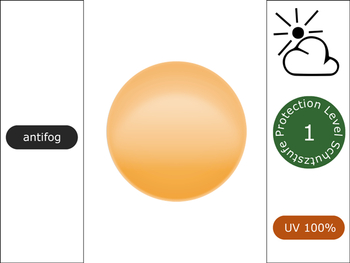 replacement lenses / a167 evil eye halfrim pro L - LST bright (antifog)