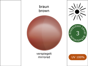 Ersatzglser / a167 evil eye halfrim pro L - LST Contrast - silber verspiegelt